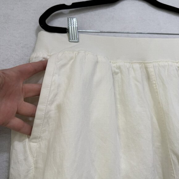 Faherty Shorts Womens Large Linen Blend Elastic Waist Pockets Lightweight Summe - Picture 2 of 12